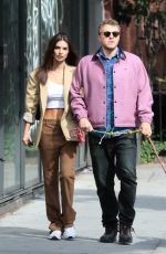 EMILY RATAJKOWSKI and Sebastian Bear-McClard Out with Their Dog in New York 10/13/2019