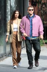 EMILY RATAJKOWSKI and Sebastian Bear-McClard Out with Their Dog in New York 10/13/2019