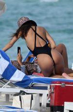 EMILY RATAJKOWSKI in Swimsuit on the Beach in Miami 10/14/2019