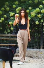 EMILY RATAJKOWSKI Out with Her Dog Colombo in New York 10/07/22019