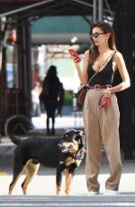 EMILY RATAJKOWSKI Out with Her Dog Colombo in New York 10/07/22019