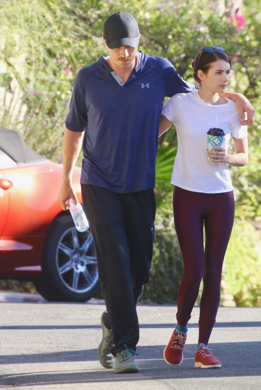 EMMA ROBERTS and Garrett Hedlund Out Hiking in Los Angeles 10/26/2019