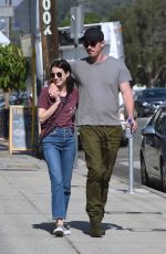 EMMA ROBERTS and Garrett Hedlund Out in Los Angeles 10/10/2019