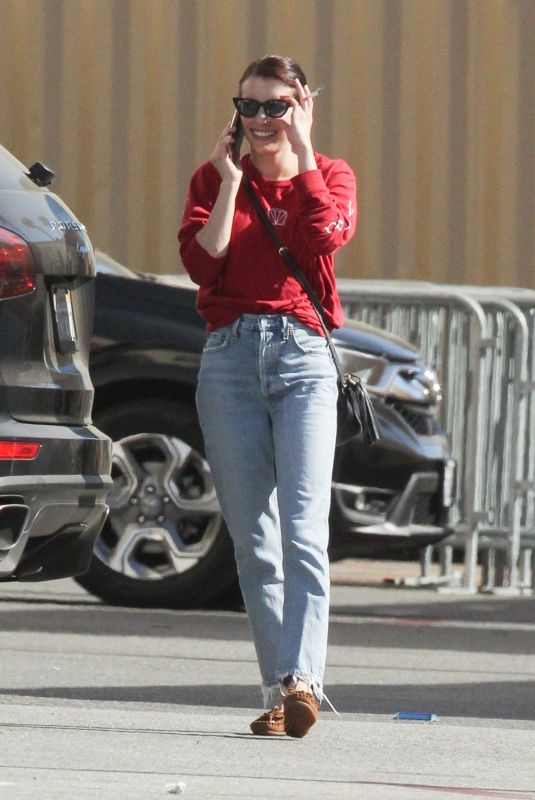 EMMA ROBERTS Arrives at a Studio in Los Angeles 10/18/2019