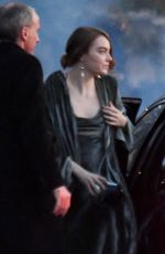 EMMA STONE Arrives at Jennifer Lawrence and Cooke Maroney