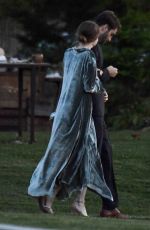 EMMA STONE Arrives at Jennifer Lawrence and Cooke Maroney
