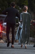 EMMA STONE Arrives at Jennifer Lawrence and Cooke Maroney