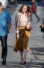 EMMA STONE Arrives at Jimmy Kimmel Live in Los Angeles 10/10/2019