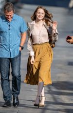 EMMA STONE Arrives at Jimmy Kimmel Live in Los Angeles 10/10/2019