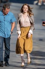 EMMA STONE Arrives at Jimmy Kimmel Live in Los Angeles 10/10/2019
