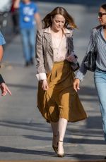 EMMA STONE Arrives at Jimmy Kimmel Live in Los Angeles 10/10/2019