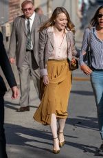 EMMA STONE Arrives at Jimmy Kimmel Live in Los Angeles 10/10/2019