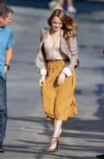 EMMA STONE Arrives at Jimmy Kimmel Live in Los Angeles 10/10/2019
