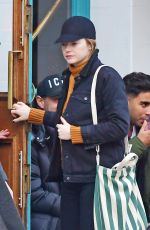 EMMA STONE at a Traditional British Pub in Primrose Hill 10/28/2019