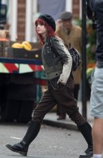 EMMA STONE on the Set of Cruella in London 10/15/2019