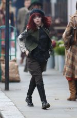 EMMA STONE on the Set of Cruella in London 10/15/2019