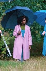EVE HEWSON and SIMONA BROWN on the Set of Behind Her Eyes in London 10/01/2019