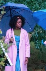 EVE HEWSON and SIMONA BROWN on the Set of Behind Her Eyes in London 10/01/2019