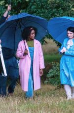 EVE HEWSON and SIMONA BROWN on the Set of Behind Her Eyes in London 10/01/2019