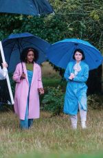 EVE HEWSON and SIMONA BROWN on the Set of Behind Her Eyes in London 10/01/2019