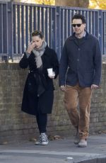 FELICITY JONES and Charles Guard Out in London 10/22/2019