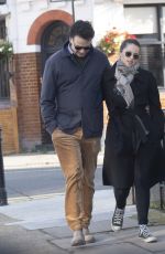 FELICITY JONES and Charles Guard Out in London 10/22/2019