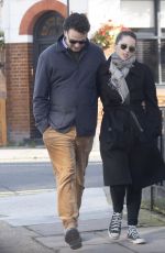 FELICITY JONES and Charles Guard Out in London 10/22/2019
