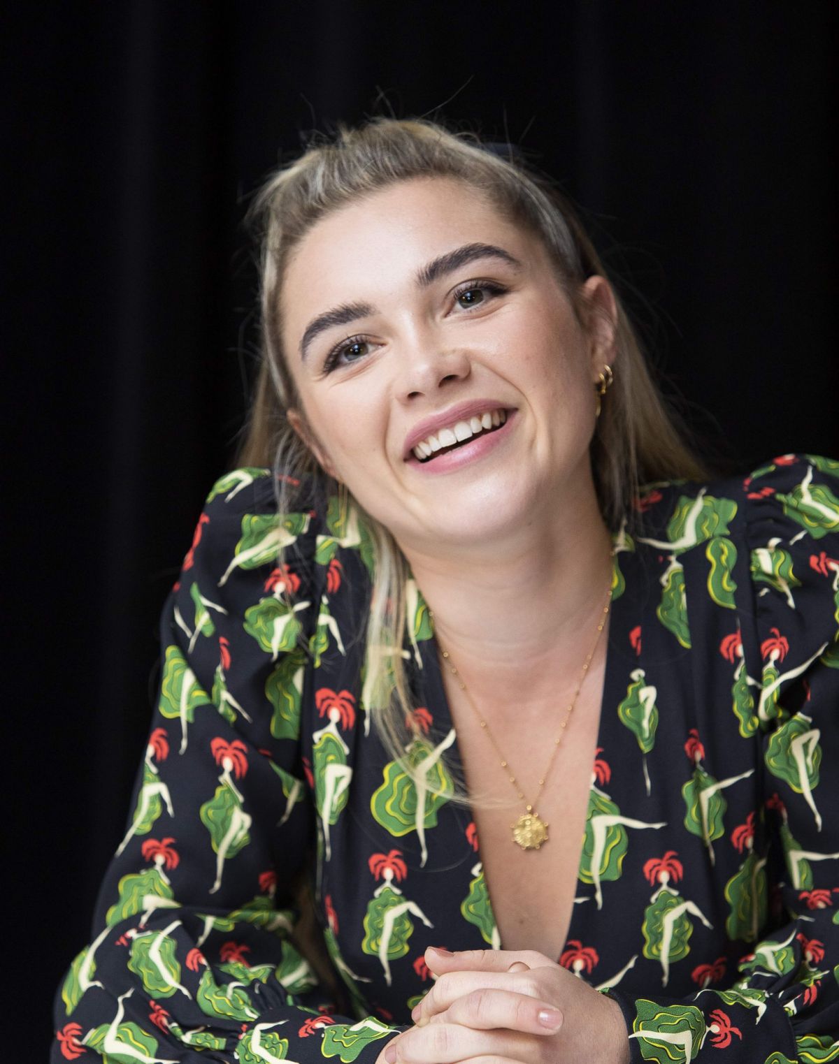 FLORENCE PUGH at Little Women Press Conference in Beverly Hills 10/28