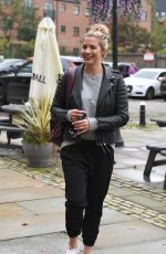 GEMMA ATKINSON Arrives at Hits Radio in Manchester 10/05/2019