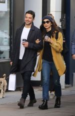 GEMMA CHAN and Dominic Cooper Out for C coffee in Primrose Hill 10/14/2019