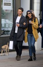 GEMMA CHAN and Dominic Cooper Out for C coffee in Primrose Hill 10/14/2019
