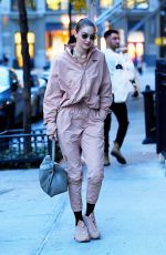 GIGI HADID Arrives at Her Apartment in New York 10/25/2019