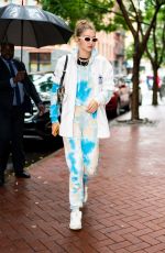 GIGI HADID Heading to Color Me Mine Studio in New York 10/09/2019