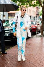 GIGI HADID Heading to Color Me Mine Studio in New York 10/09/2019