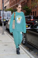 GIGI HADID Leaves a Photoshoot in New York 10/17/2019