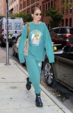 GIGI HADID Leaves a Photoshoot in New York 10/17/2019