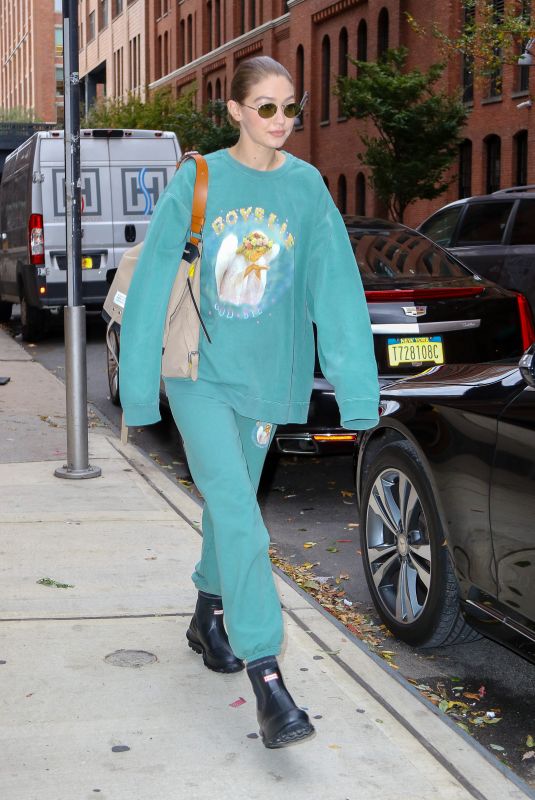 GIGI HADID Leaves a Photoshoot in New York 10/17/2019