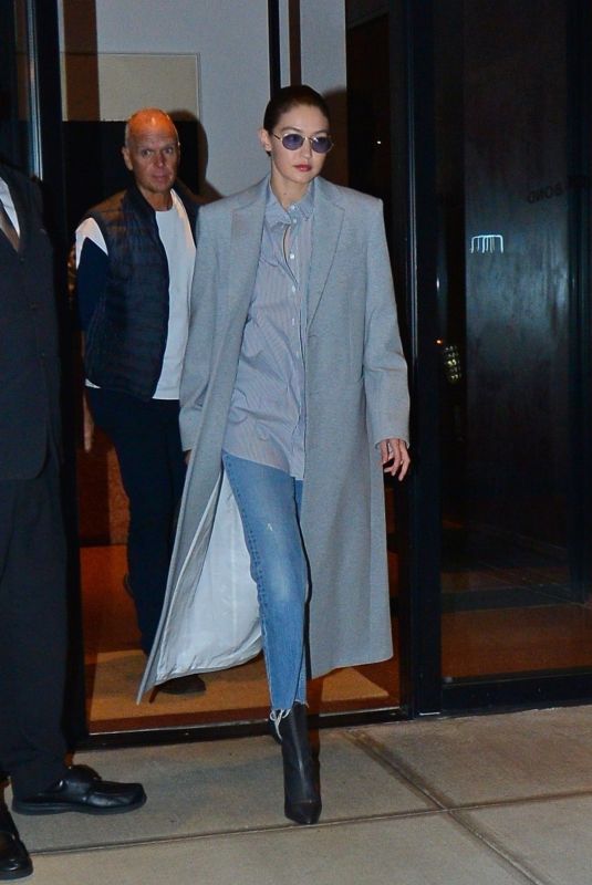 GIGI HADID Out for Dinner in New York 10/17/2019