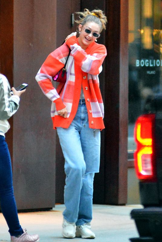 GIGI HADID Out in New York 10/06/2019
