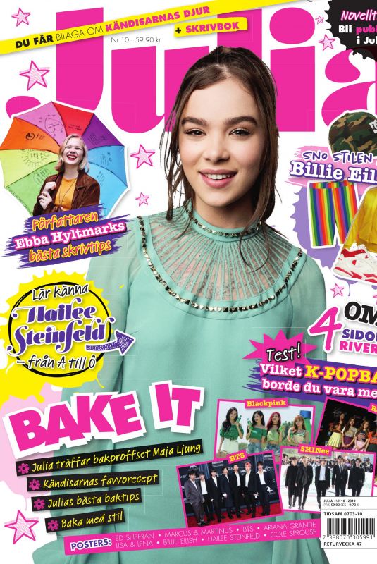 HAILEE STEINFELD in Julia Magazine, October 2019
