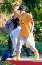 HAILEY and Justin BIEBER at a Park in Beverly Hills 10/03/2019