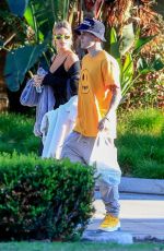 HAILEY and Justin BIEBER at a Park in Beverly Hills 10/03/2019