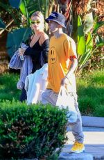 HAILEY and Justin BIEBER at a Park in Beverly Hills 10/03/2019