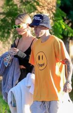 HAILEY and Justin BIEBER at a Park in Beverly Hills 10/03/2019