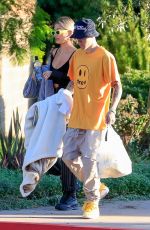 HAILEY and Justin BIEBER at a Park in Beverly Hills 10/03/2019