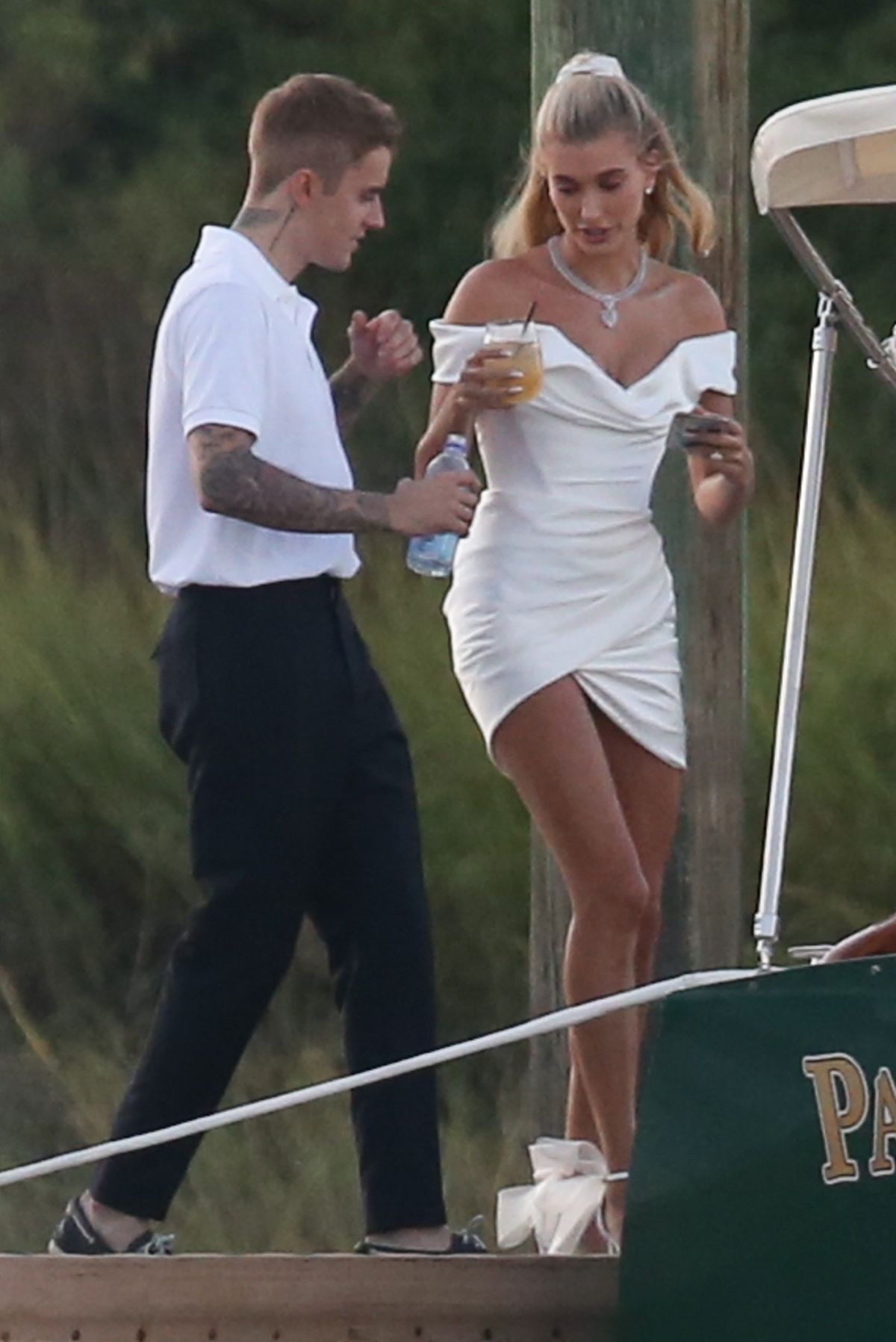 HAILEY and Justin BIEBER at Her Wedding Rehesal Diiner at