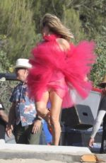 HEIDI KLUM at a Photoshoot on the Beach in Malibu 10/23/2019