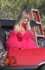 HEIDI KLUM at a Photoshoot on the Beach in Malibu 10/23/2019