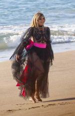HEIDI KLUM at a Photoshoot on the Beach in Malibu 10/23/2019