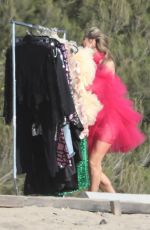 HEIDI KLUM at a Photoshoot on the Beach in Malibu 10/23/2019